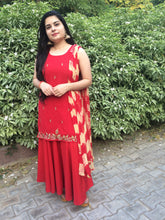 Red Kurti Lehnga Set